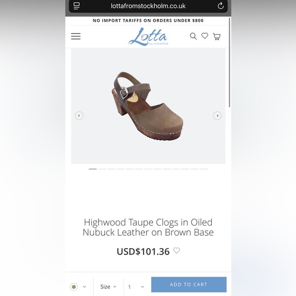 Swedish Clogs Highwood Taupe Clogs in brown base - Lotta from Stockholm - Picture 9 of 11